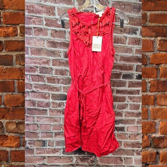 Women's KNOX ROSE Wide Strap Sleeveless A-Line Dress XS - Picture 1 of 5